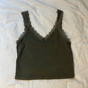American Eagle Ribbed Lace Tank Vest